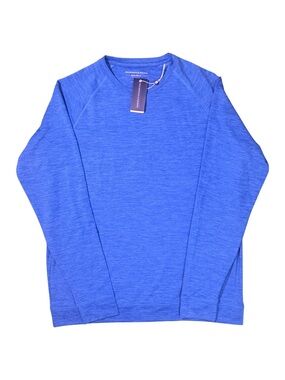 Holderness & Bourne Heathered Marlin Blue The Laidlay Pullover Golf Shirt